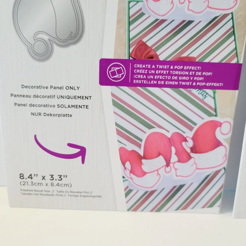 2 Packs Gemini Crafter's Santa Hats & Christmas Stockings Papercraft Die Panels